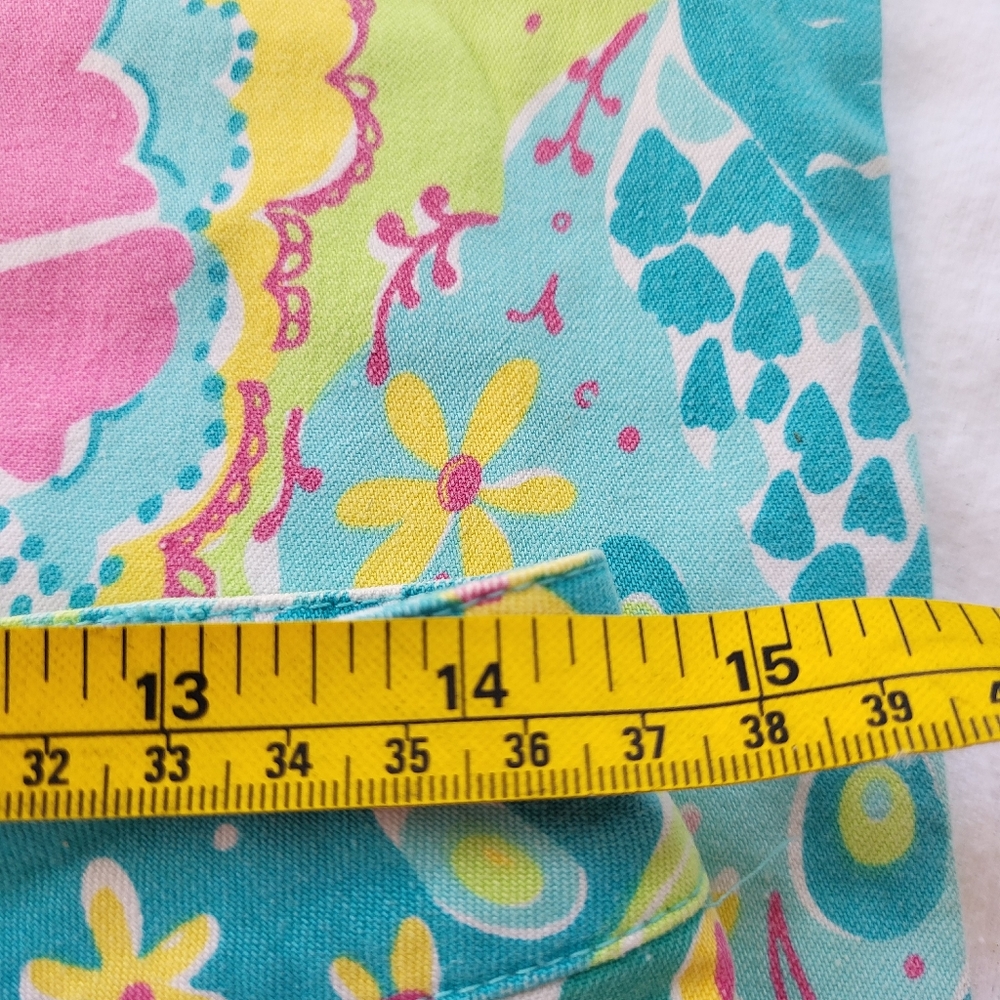 Lilly Pulitzer Cotton Stretch Peacock Capris - Picture 4 of 13